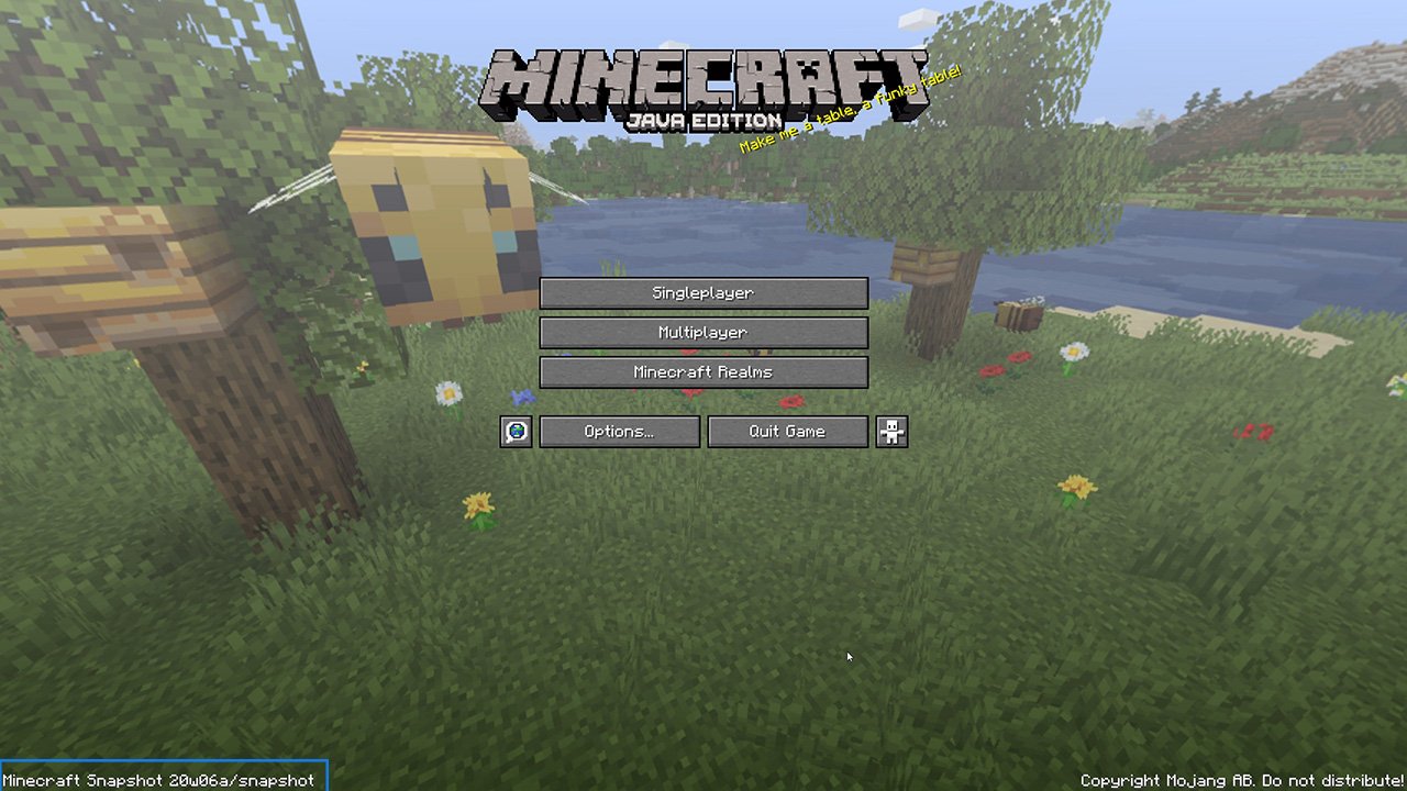 Minecraft-skärm - version ID
