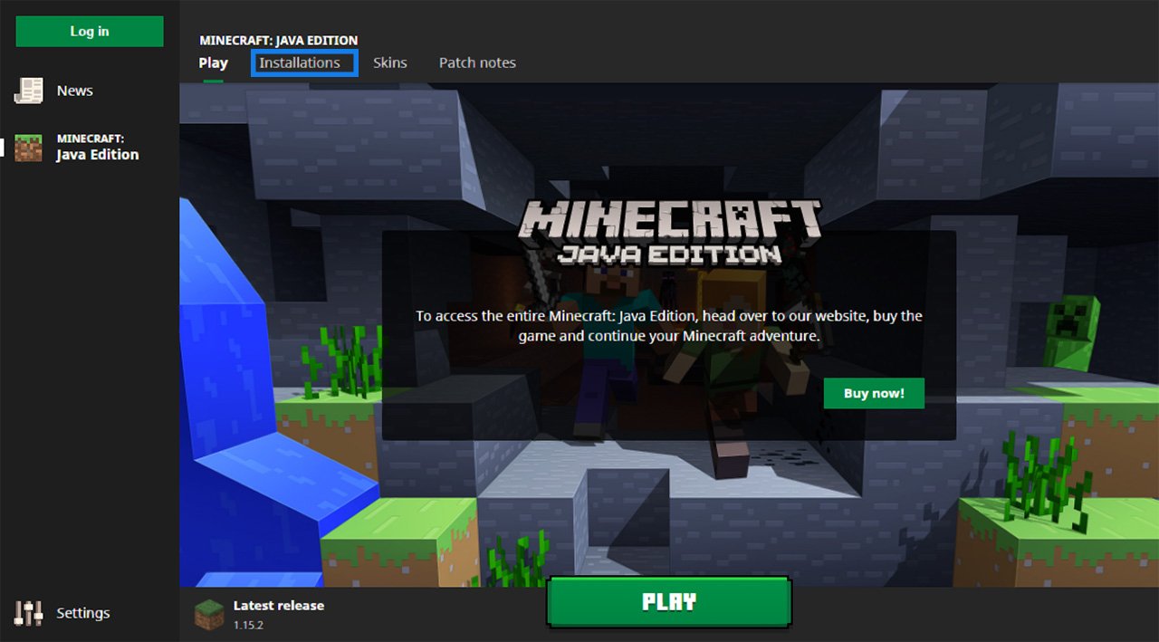 how to see java on the new minecraft launcher