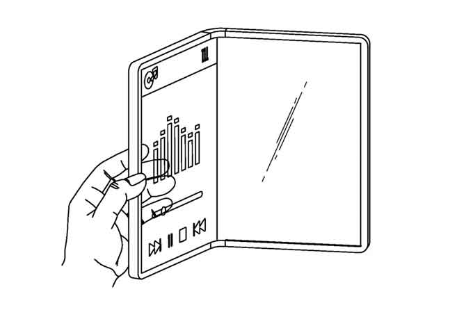 LGs patentansökan för hopfällbara telefoner med upprullningsskärmar 3