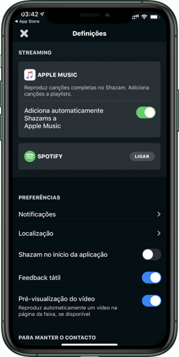Shazam med Spotify och Apple Music