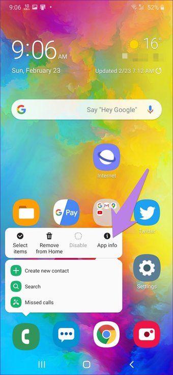 Det går inte att svara på samtal på Android Samsung 10