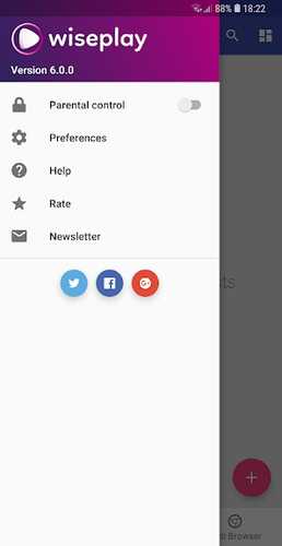 Wiseplay Android kembali ke menu Google Play Store 2