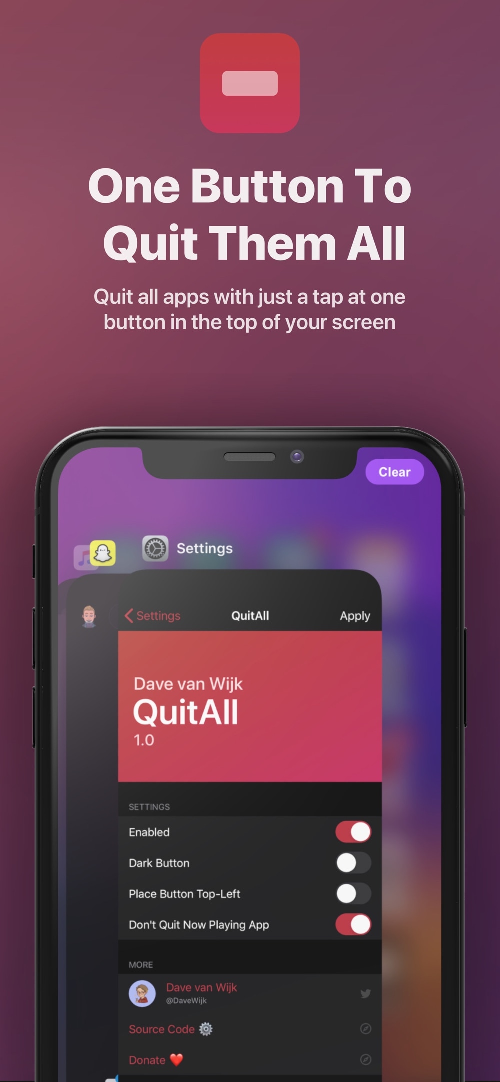 QuitAll memungkinkan Anda menutup paksa semua aplikasi App Switcher dengan satu ketukan 2