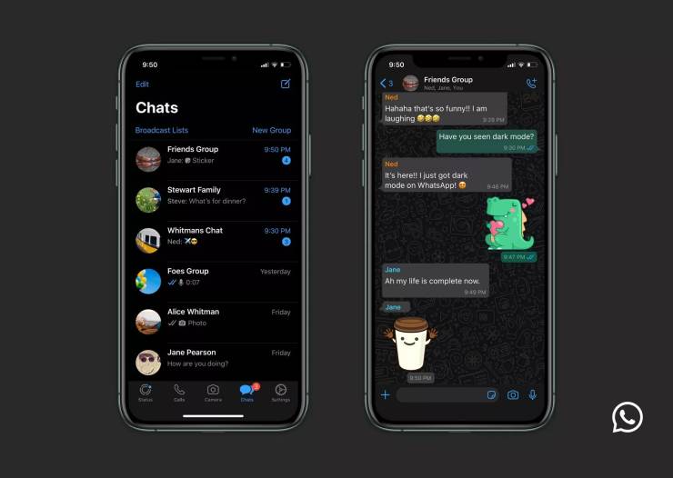 WhatsApp lanserar sitt mörka läge på iOS och Android 2