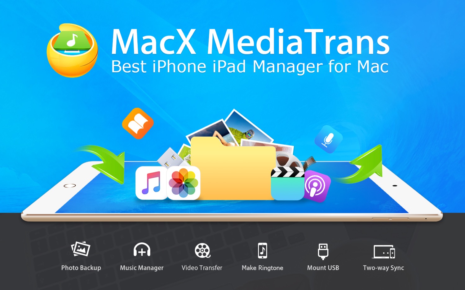MacX MediaTrans: Uji iPhone dan iPad Manager gratis, versi lengkap dengan diskon Halloween 1