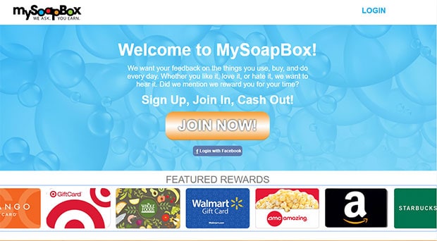 MySoapBox - thẻ quà tặng Walmart miễn phí