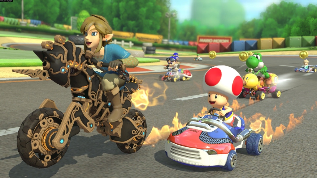 Mario Kart 8 Deluxe, tốt nhất của nhượng quyền thương mại, hiện diện trong Nintendo Switch.