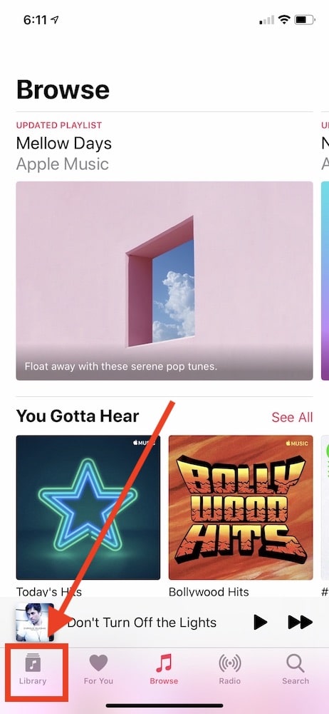 Apple  Âm nhạc trên iOS - Duyệt qua tab