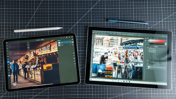 iPad Pro vs Surface Pro 7 Photoshop