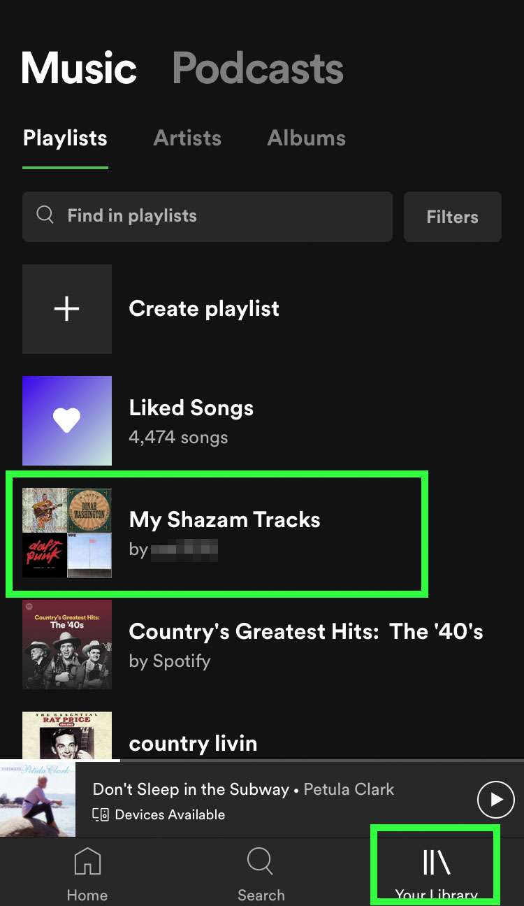 Gửi lại tài khoản Spotify cho Shazam 2