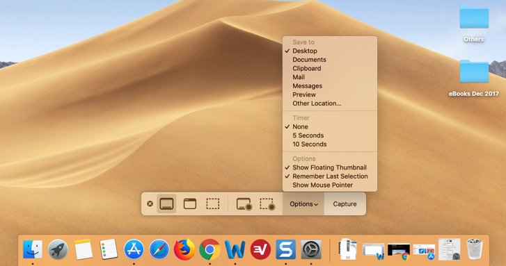ứng dụng chụp ảnh màn hình macOS Mojave