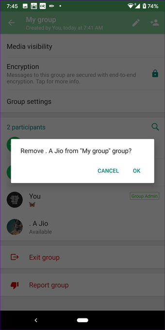 Tạo một nhóm Whatsapp với chính mình trên Iphone Android 8