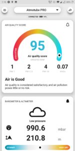 Atmotube pro không khí sạch