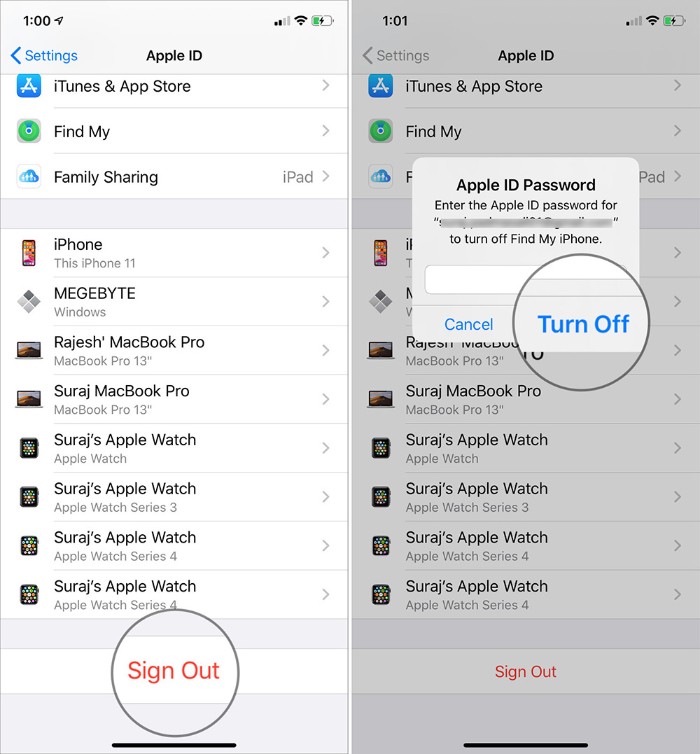 Đăng xuất Apple ID trên iPhone