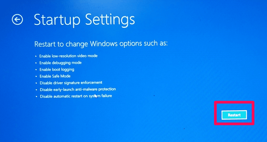 khởi động lại windows 10 để chạy chế độ an toàn