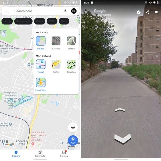 15. Lớp Chế độ xem phố trong Google Maps ẩn các tính năng của Android
