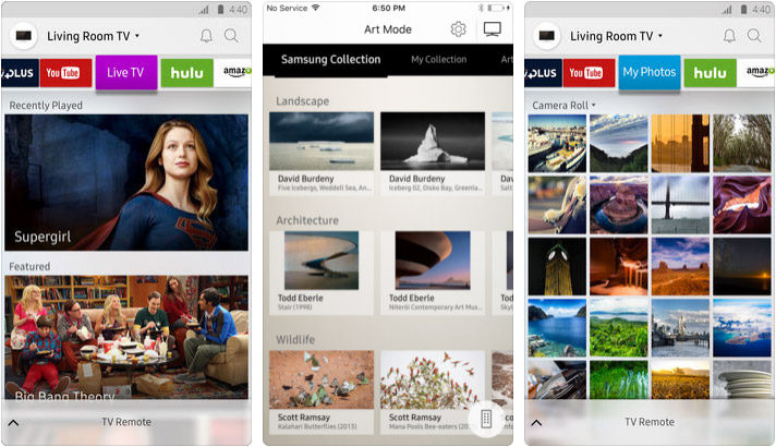 Samsung Smart View Ảnh chụp màn hình ứng dụng iPhone và iPad