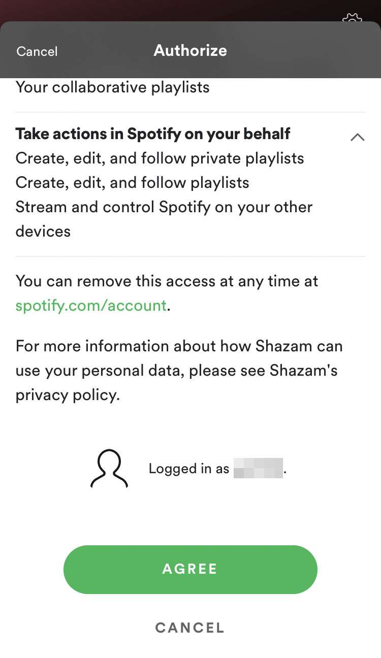 Liên kết Shazam với Spotify 3