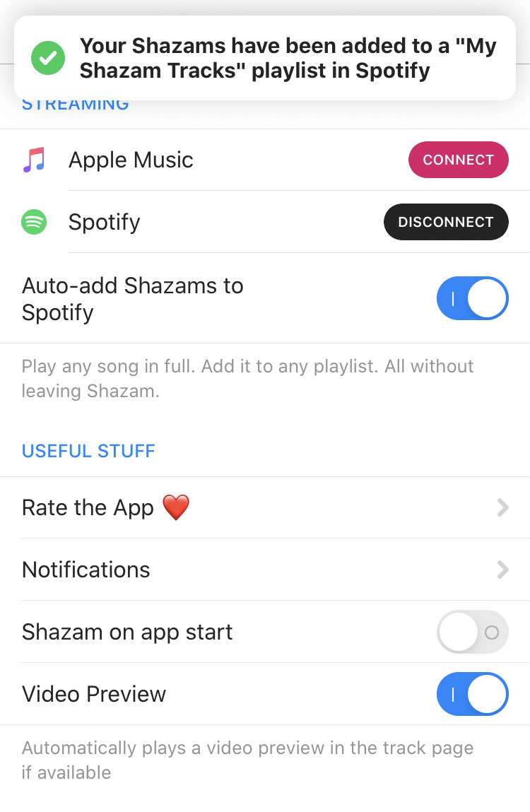 Liên kết Shazam với Spotify 5