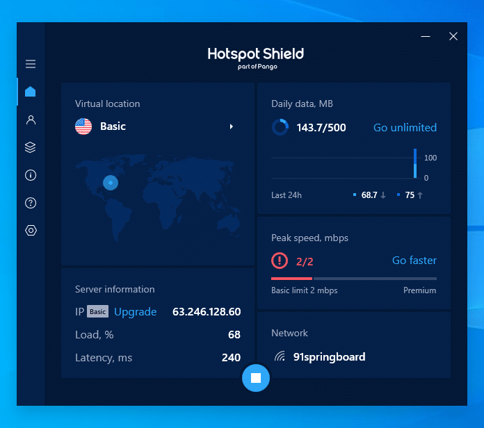 Dịch vụ VPN miễn phí tốt nhất Hotspot Shield
