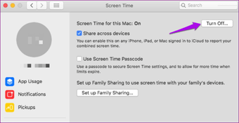 Kiểm tra thời gian trên màn hình Các thiết bị khác nhau Mac Tùy chọn thời gian trên màn hình Bật