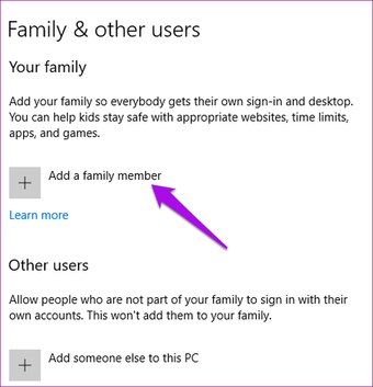 Kiểm tra thời gian trên màn hình các thiết bị khác nhau Windows Gia đình Người dùng khác Thêm thành viên
