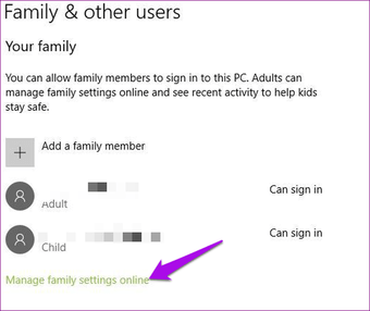 Kiểm tra thời gian trên màn hình các thiết bị khác nhau Windows Quản lý cài đặt gia đình trực tuyến