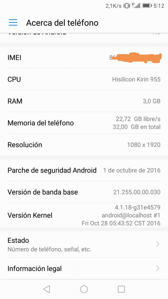 B322 Emui 5.0 Huawei P9 Android 7.0 Nougat OTA 2