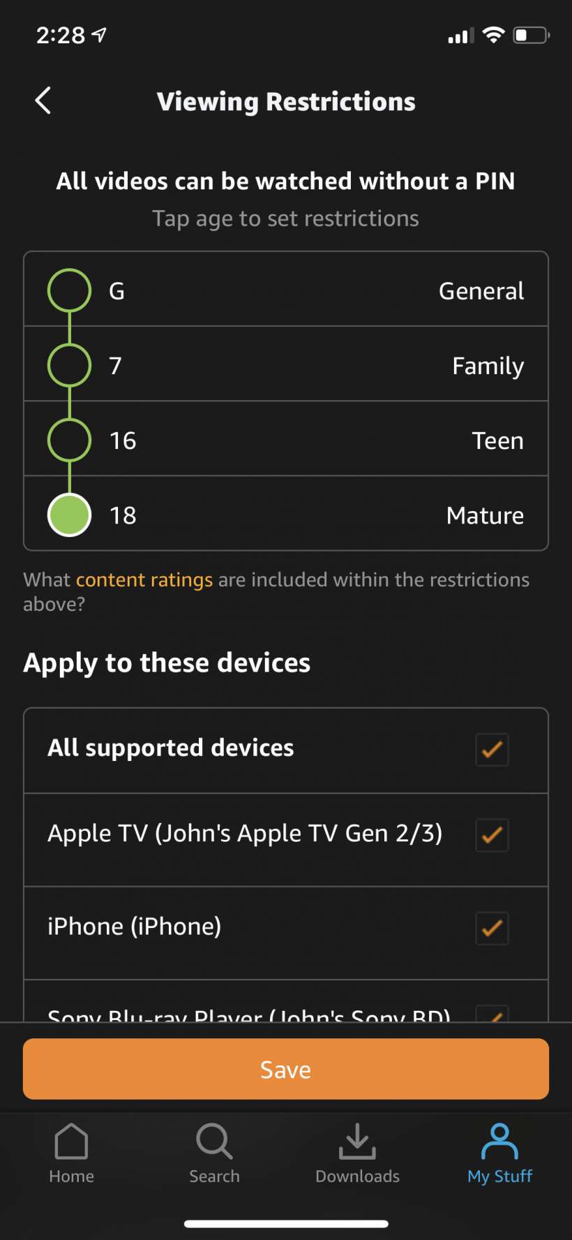 Cách chặn nội dung người lớn hoặc trưởng thành trên Amazon Video Prime trên iPhone và iPad.