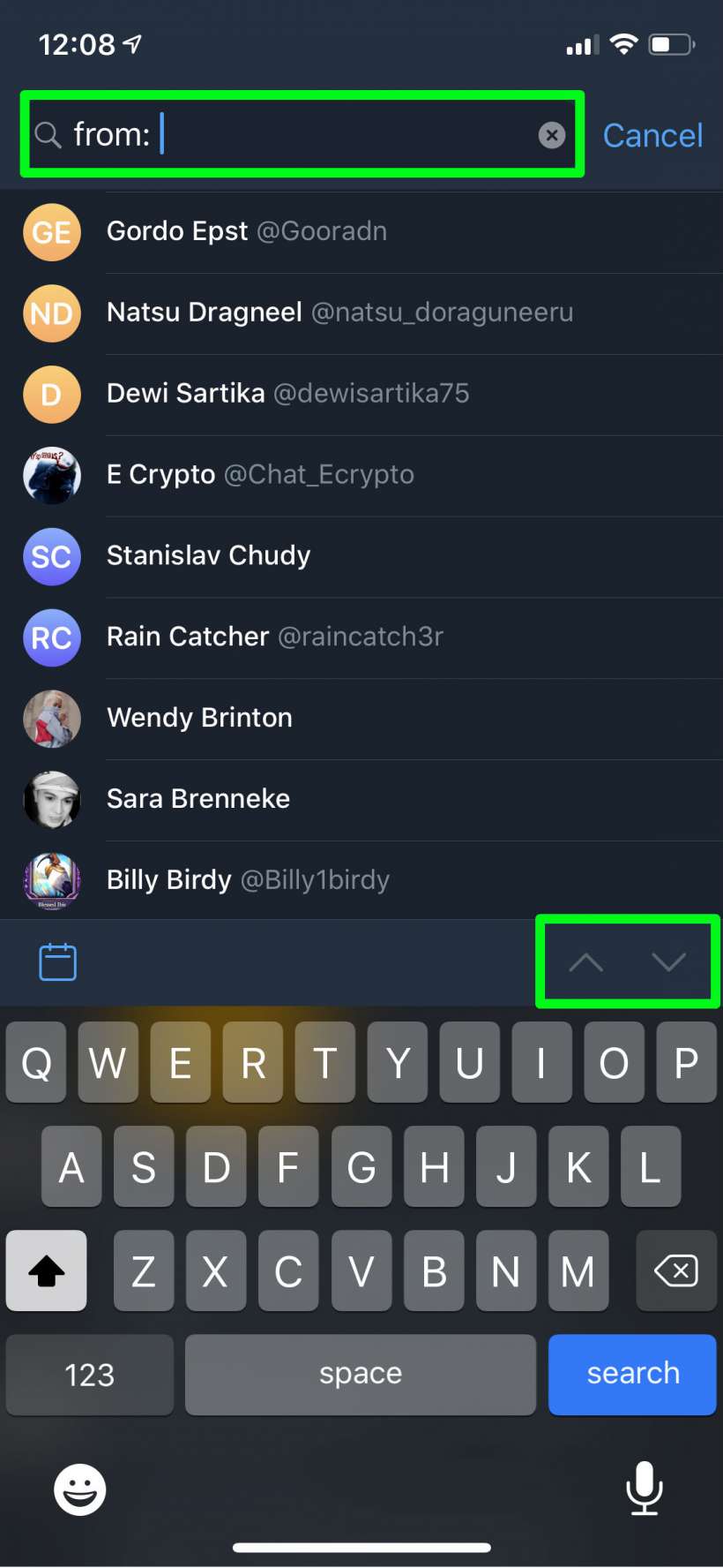 Cách tìm kiếm các kênh Telegram trên iPhone và iPad.