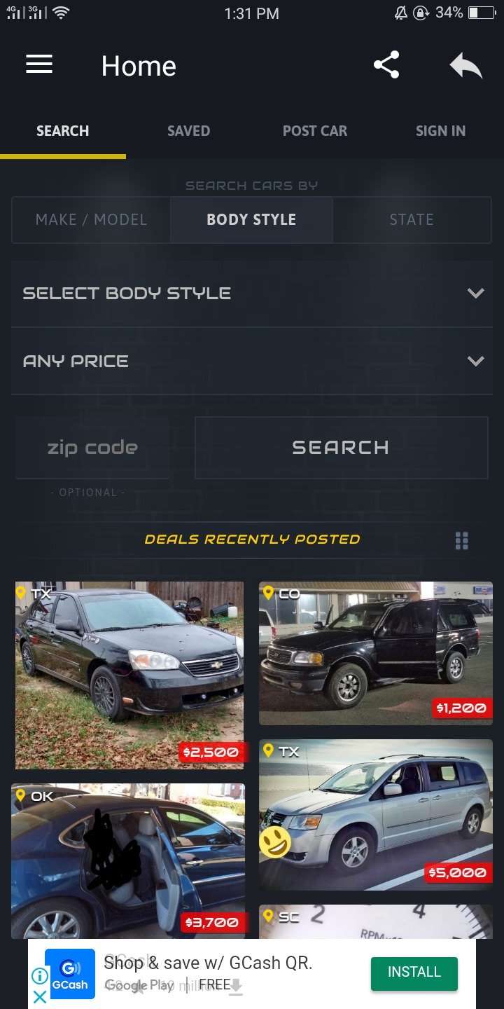 ứng dụng mua ô tô giá rẻ