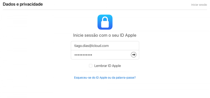 đăng nhập nền tảng riêng tư apple
