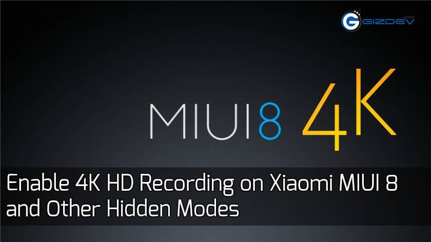 Quay phim 4K HD trên Xiaomi MIUI 8