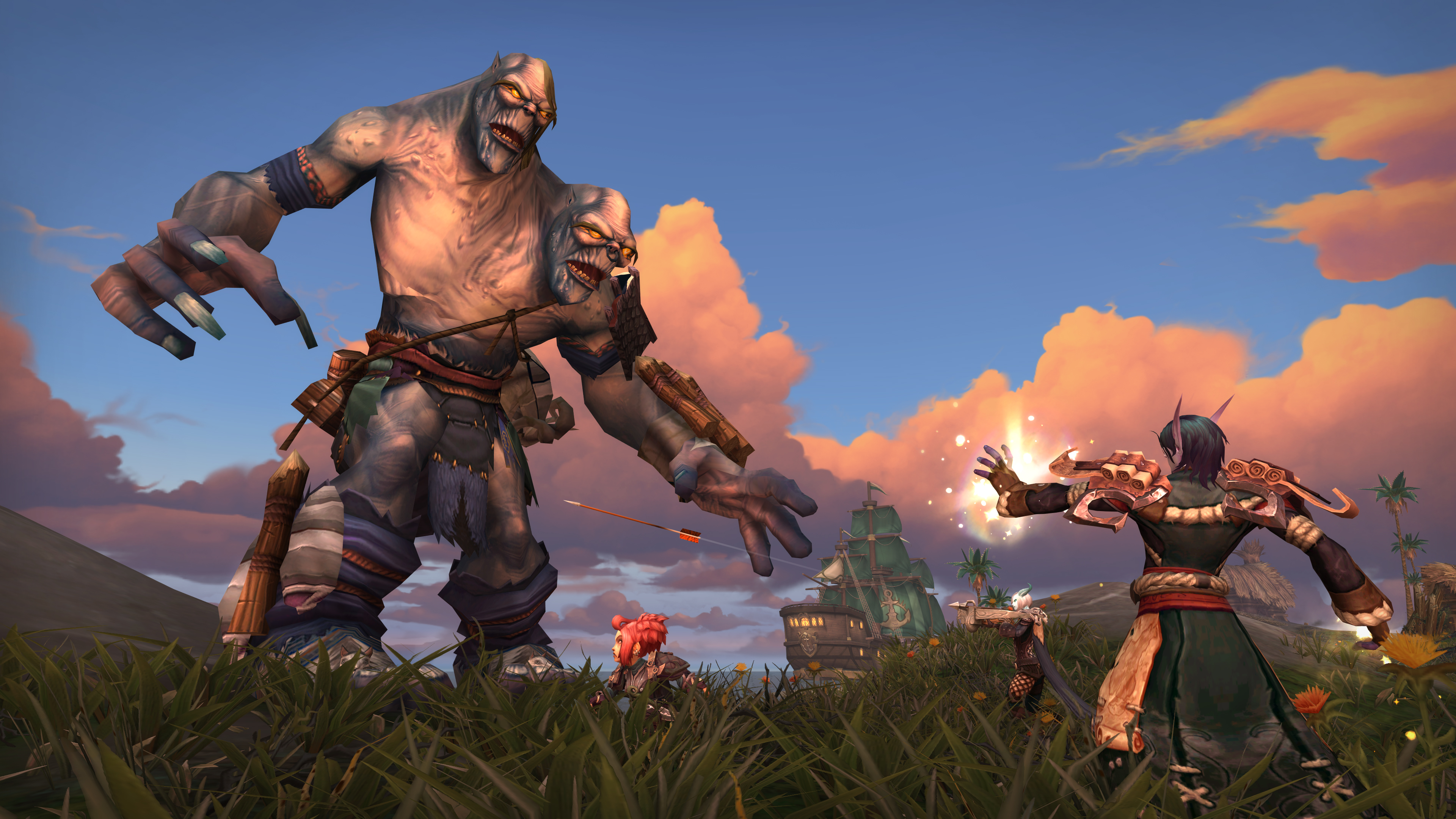 Người chơi World of Warcraft chiến đấu với yêu tinh hai đầu