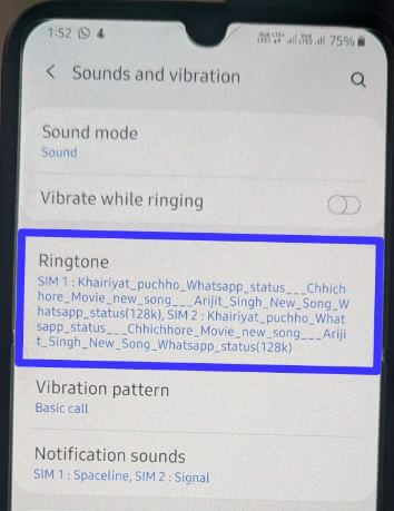 Đặt bài hát làm nhạc chuông trong Samsung Galaxy A50