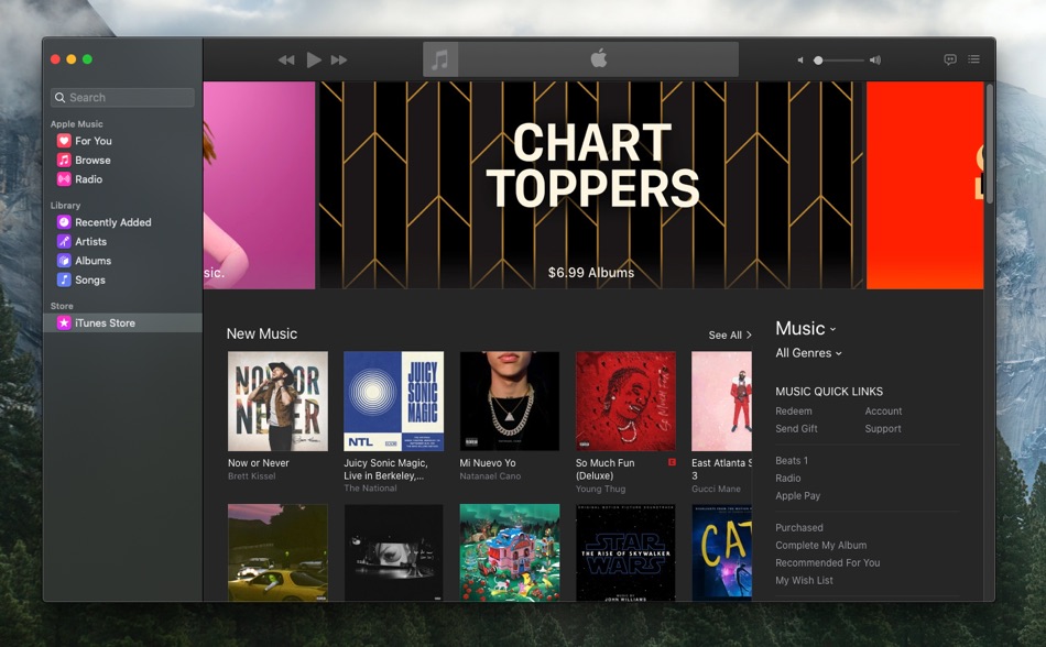 Truy cập iTunes Store trên macOS Catalina