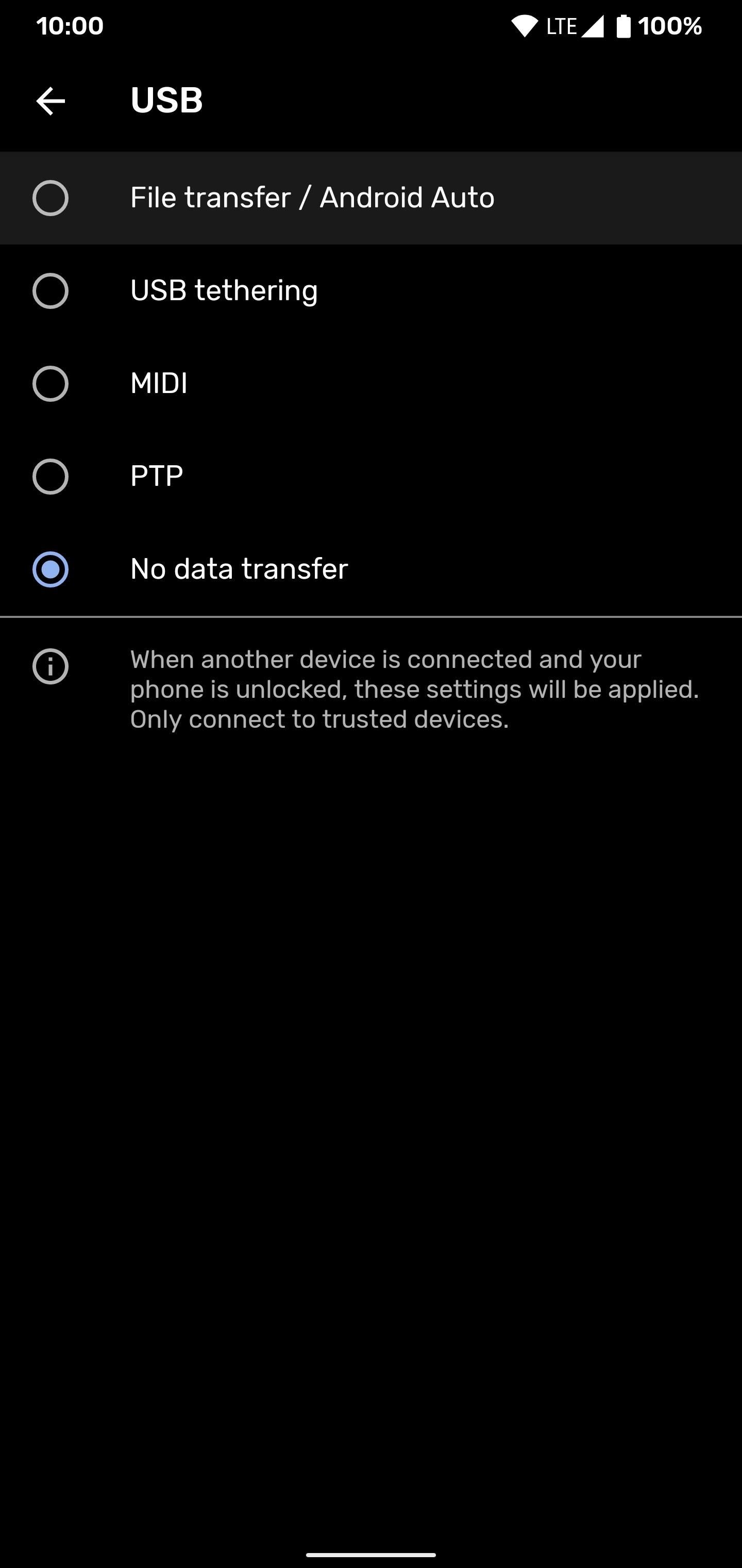 Đặt kết nối USB trên điện thoại Android của bạn mặc định sang chế độ truyền tệp