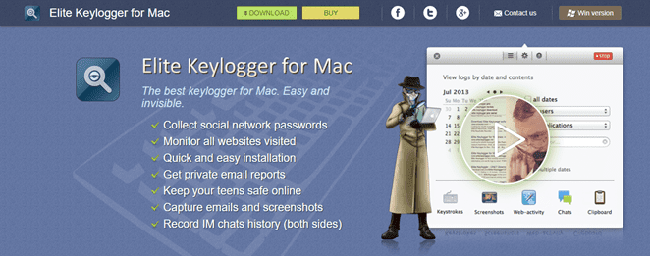 Elite Keylogger cho MAC