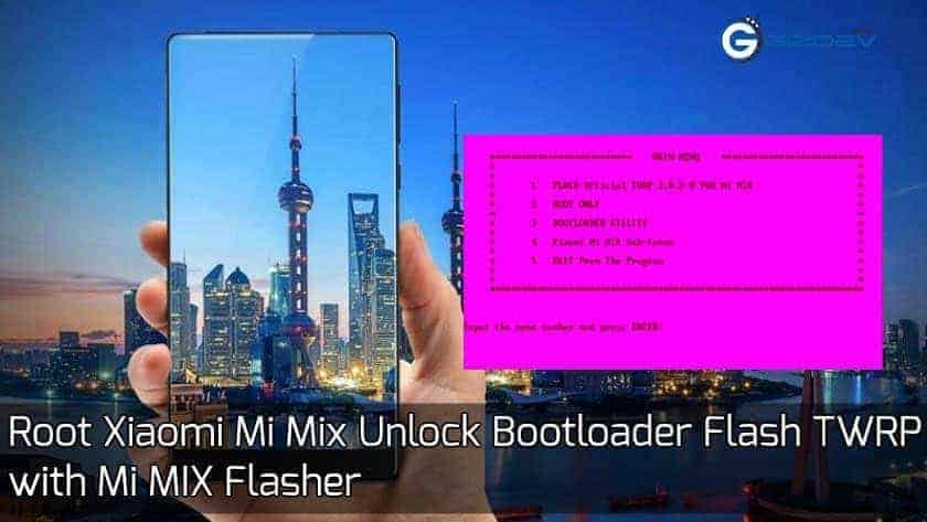 Root Xiaomi Mi Mix Mở khóa Bootloader