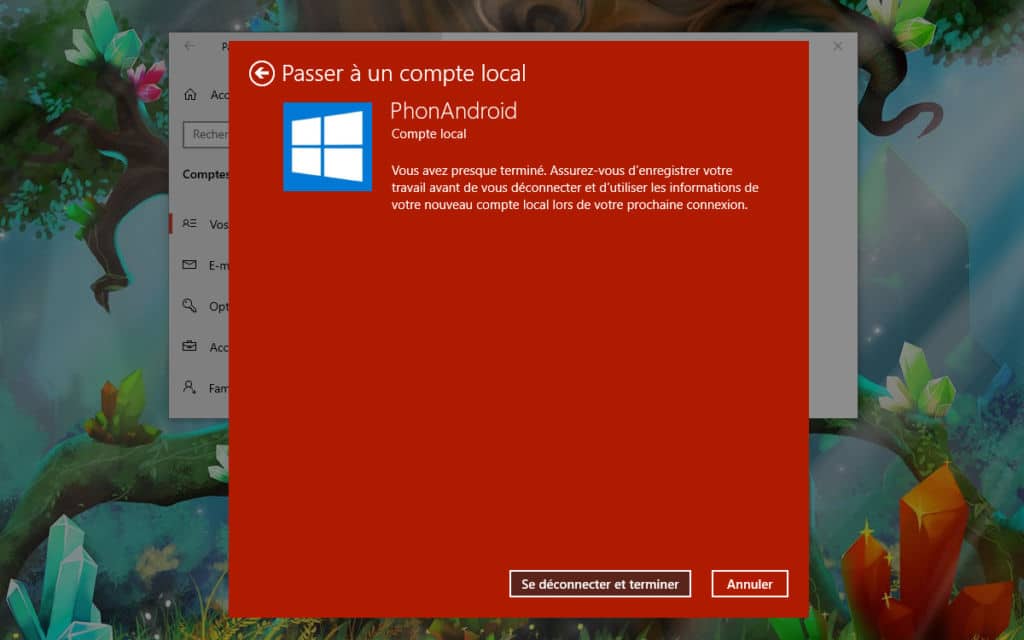 Windows  10 Cách chuyển đổi tài khoản cục bộ