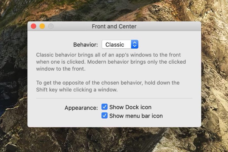 Ứng dụng Front And Center cho Mac mang đến hành vi cửa sổ cổ điển cho máy Mac