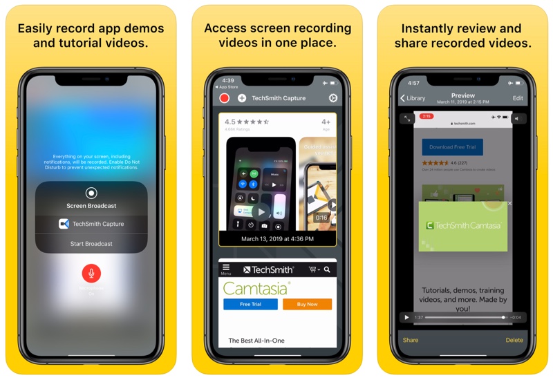 Gelişmiş Özelliklere Sahip iPhone için 5 Ekran Kaydı Uygulaması 5