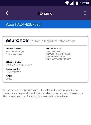 Ứng dụng bảo hiểm tự động tốt nhất cho Android - Esurance Mobile ID