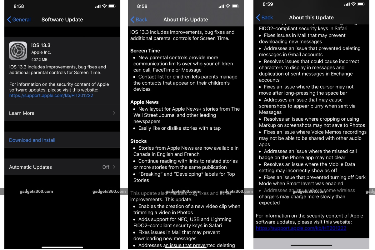 ios 13 3 cập nhật tiện ích thay đổi 360 iOS 13.3 Apple