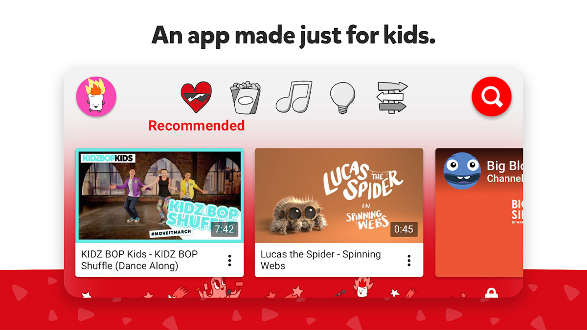 YouTube  Trẻ em là một trong năm YouTube ứng dụng