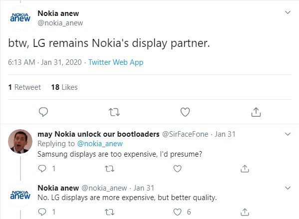 Nokia Mobile sử dụng màn hình LG cho điện thoại của mình