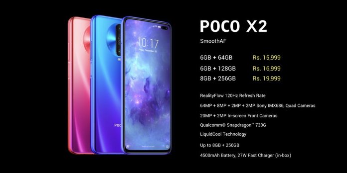 Giá Poco X2 tại Ấn Độ