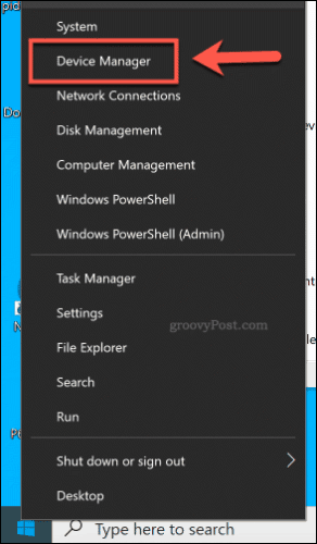 Truy cập Trình quản lý thiết bị từ menu Bắt đầu trên Windows 10