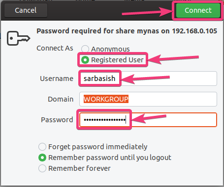 tên người dùng và mật khẩu của điều khiển từ xa Windows máy vi tính