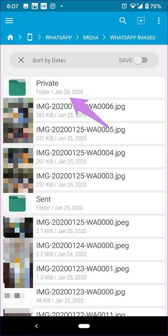 Hình ảnh Whatsapp không hiển thị bộ sưu tập trên android iphone 11